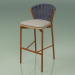 3d model Bar stool 250 (Metal Rust, Teak, Padded Belt Gray-Blue) - preview