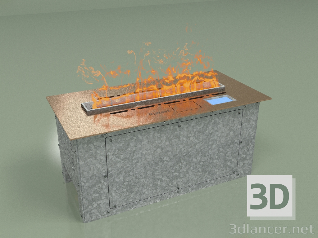3D modeli Buharlı şömine Vepo 500 (gül altın saten) - önizleme