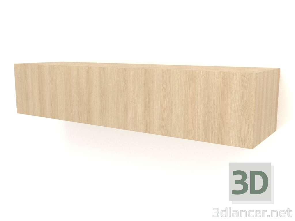 modello 3D Mensola pensile ST 06 (1 anta, 1200x315x250, legno bianco) - anteprima