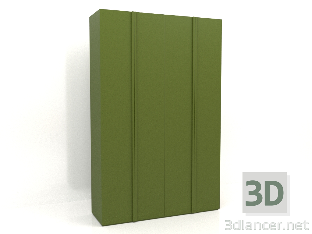 3D Modell Kleiderschrank MW 01 Lack (1800x600x2800, grün) - Vorschau