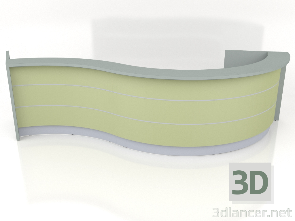 modèle 3D Banque d'accueil Valde LAV06L (4199x1162) - preview