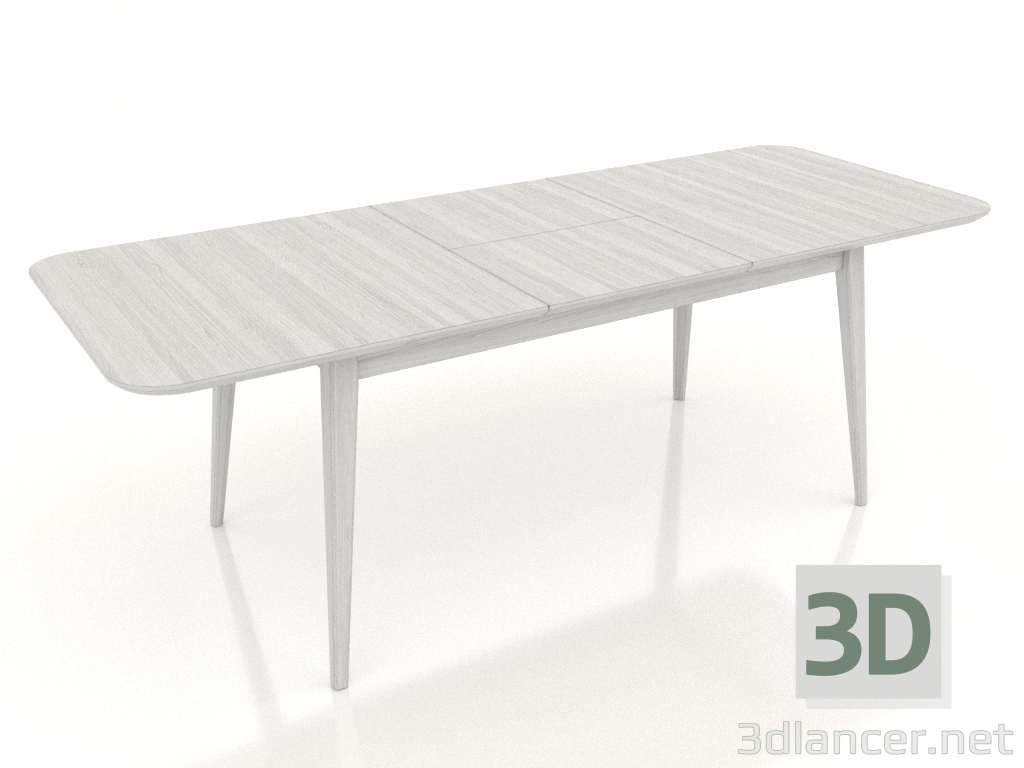 modello 3D Tavolo da pranzo 2100x800 mm (bianco RAL 9010) - anteprima