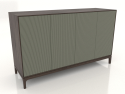 TV-Ständer FARGO mit gefrästen Fronten 1600x500x950 mm (Olive, dunkle Eiche, Option 3)