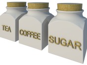 Impostato caffè-tè-sugar