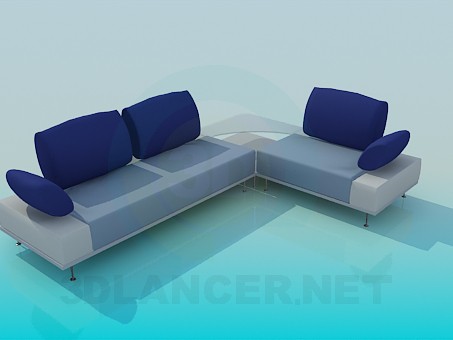 3d model Sofá - vista previa