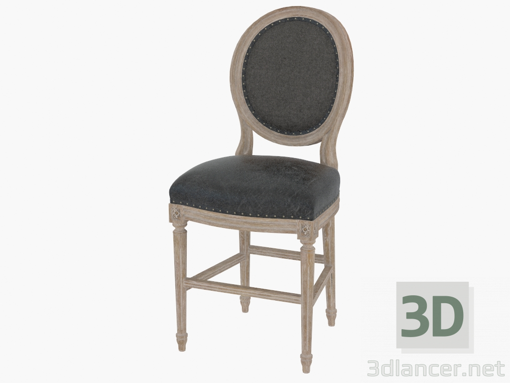 modello 3D sedia VINTAGE LOUIS ROUND Retrobanco SGABELLO (8828.3001) - anteprima