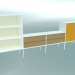 modèle 3D Système de stockage de bureau ADD S (L - ouvert + S - deux tiroirs double + M - portes) - preview