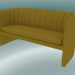modello 3D Mocassino doppio divano (SC25, H 75cm, 150x65cm, Velvet 6 Dandelion) - anteprima