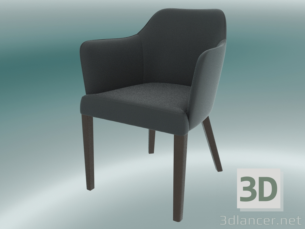 3d model Media silla Bradley (gris oscuro) - vista previa