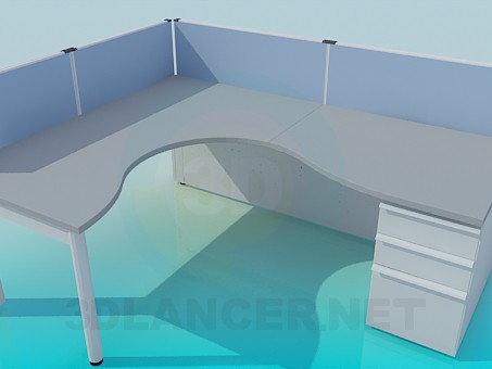 3d модель Стол с бортиками – превью 3d модель Стол с бортиками – превью