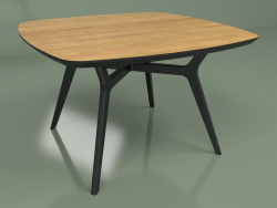 Dining table Lars Oak (black, 1200x1200)