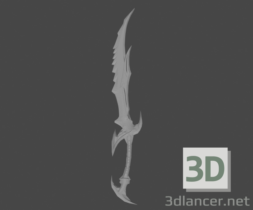 modello 3D di Spada daedrica di Skyrim comprare - rendering