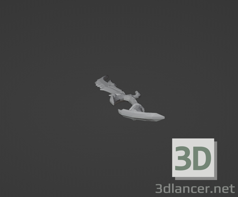 Espada daédrica de Skyrim 3D modelo Compro - render