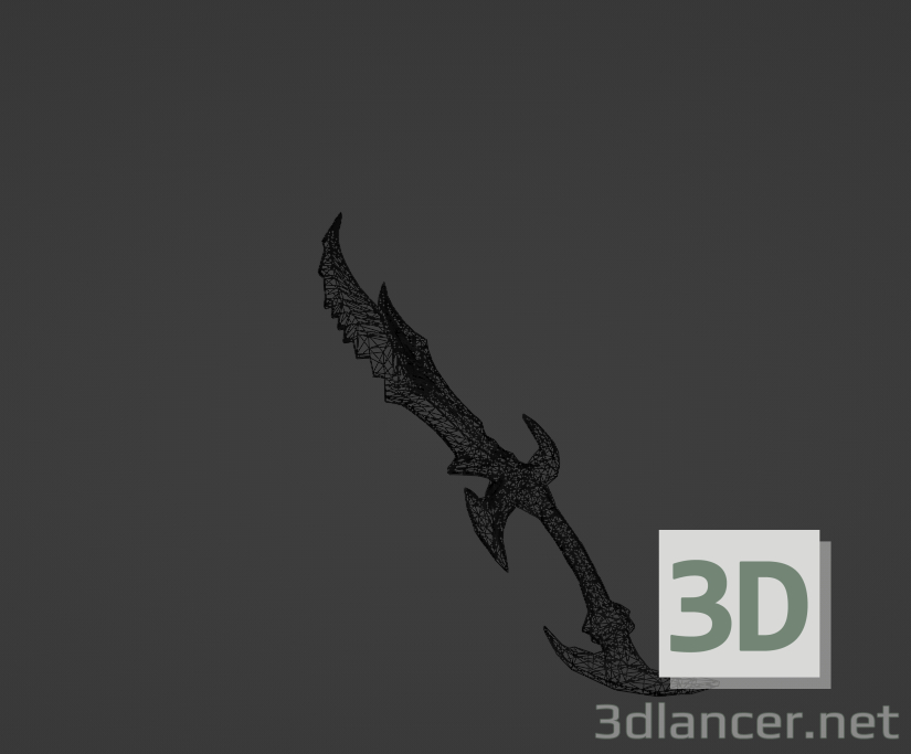 3d Skyrim Daedric Sword model buy - render