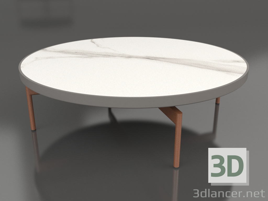 modello 3D Tavolino rotondo Ø120 (Grigio quarzo, DEKTON Aura) - anteprima