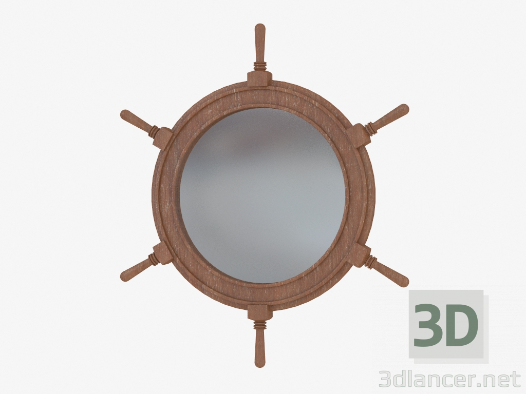 3d model Mirror in the form of a steering wheel - preview