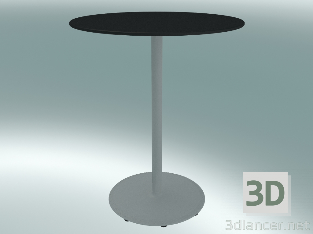 modello 3D Tavolo BON (9380-01 (⌀ 60cm), H 74cm, HPL nero, ghisa bianco) - anteprima