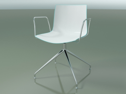Cadeira 0368 (giratória, com braços, LU1, polipropileno bicolor)