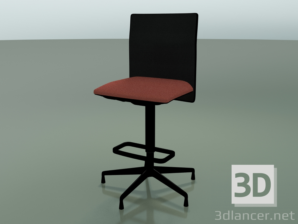 3d model Low back stool 6506 (5 legs, with mesh, V39) - preview