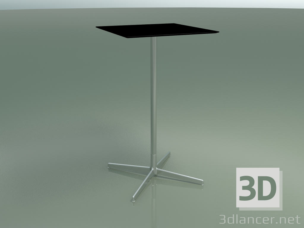modello 3D Tavolo quadrato 5558 (H 103.5 - 59x59 cm, Nero, LU1) - anteprima