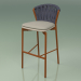 3d model Bar stool 250 (Metal Rust, Polyurethane Resin Mole, Padded Belt Gray-Blue) - preview