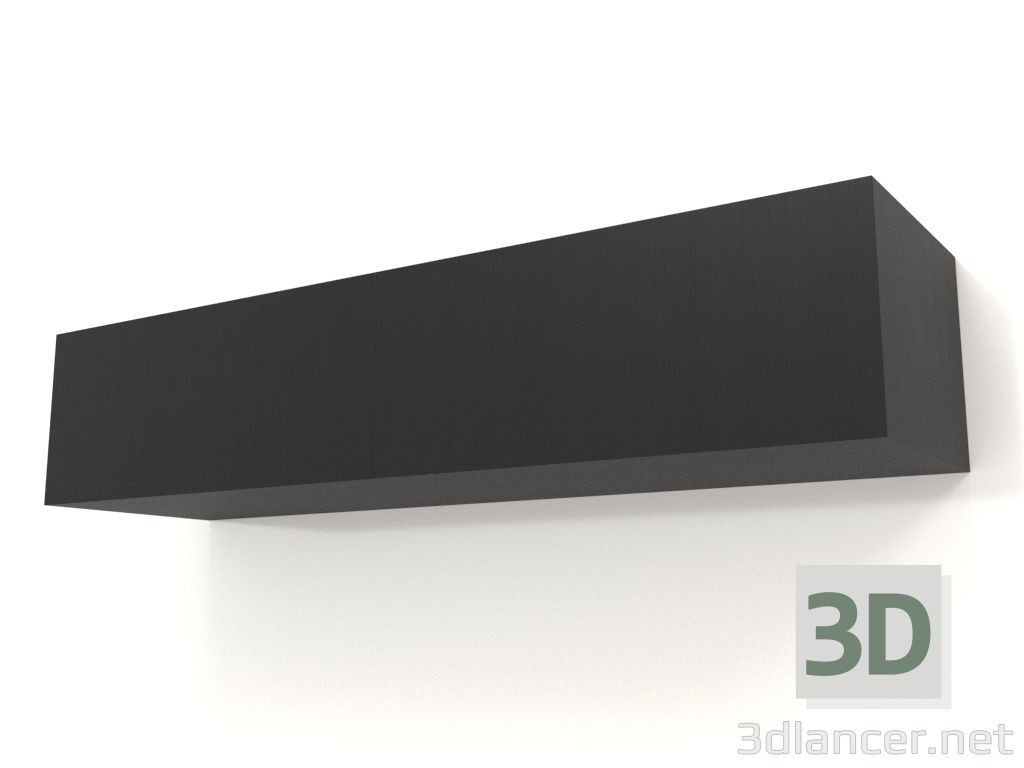 3D Modell Hängeregal ST 06 (2 Türen, 1200x315x250, Holz schwarz) - Vorschau
