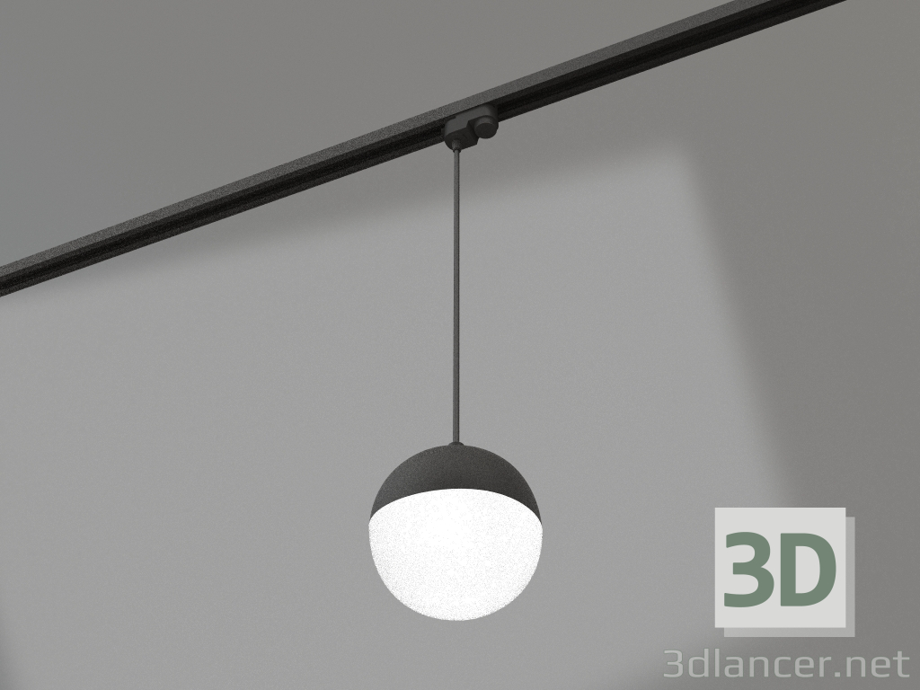 modello 3D Lampada LGD-EMISFERO-TRACK-HANG-2TR-R150-11W Day4000 (BK, 170°, 230V) - anteprima