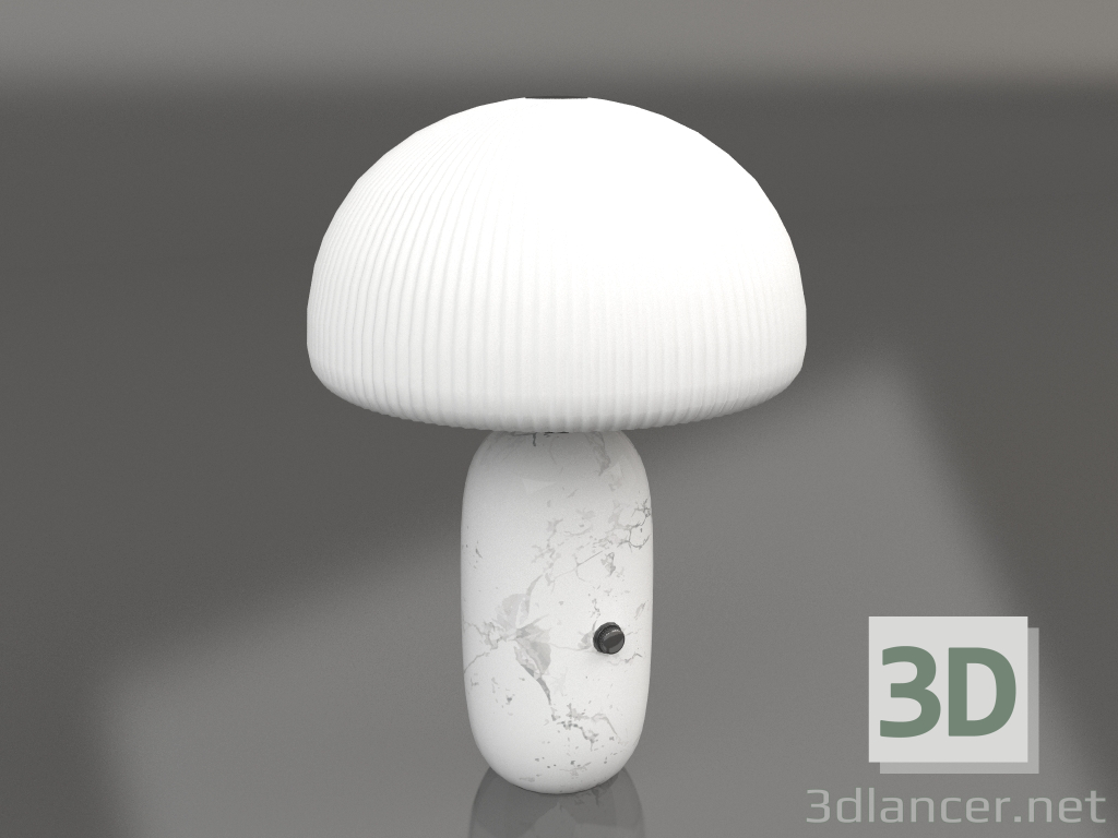 modello 3D Lampada da tavolo Scultura grande VIPP592 (Marmo bianco) - anteprima