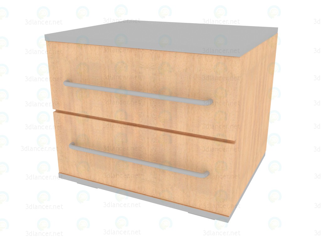 3d model Bedside table with 2 drawers NM224_20-25 - preview