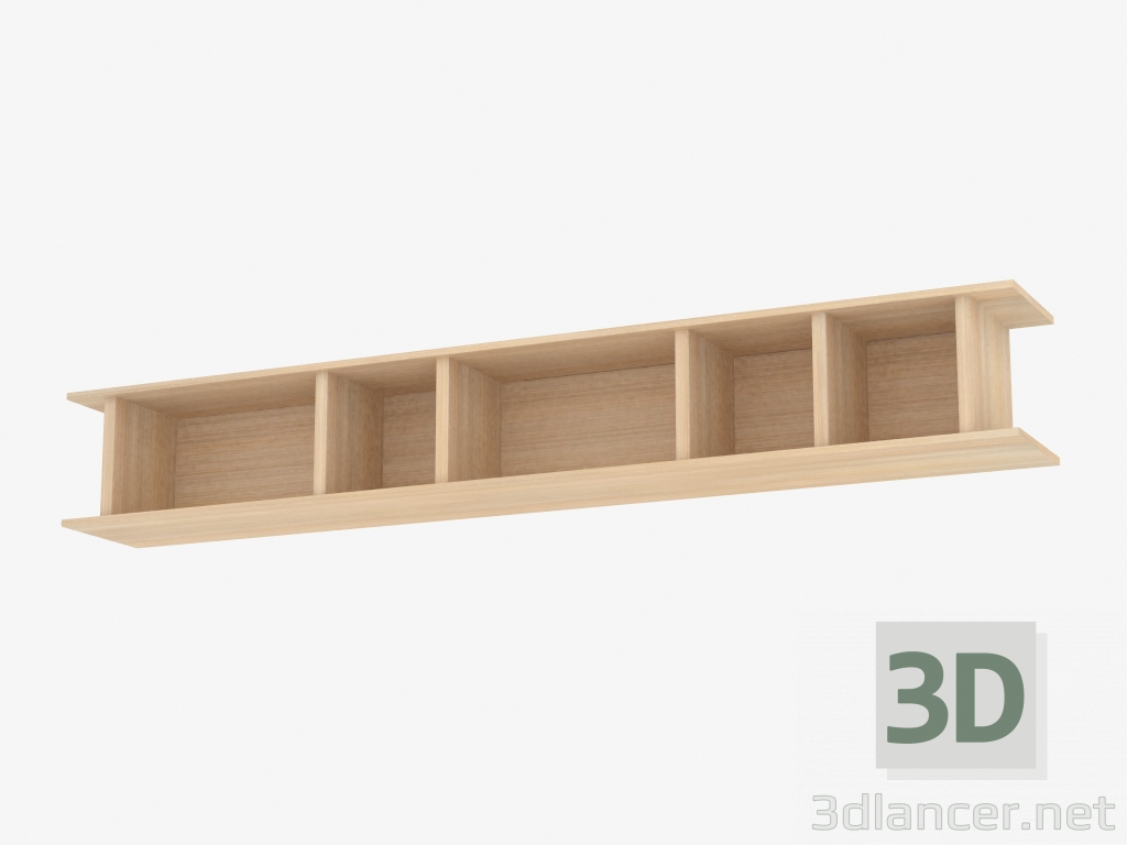 3d model Shelf hinged with dividers - preview