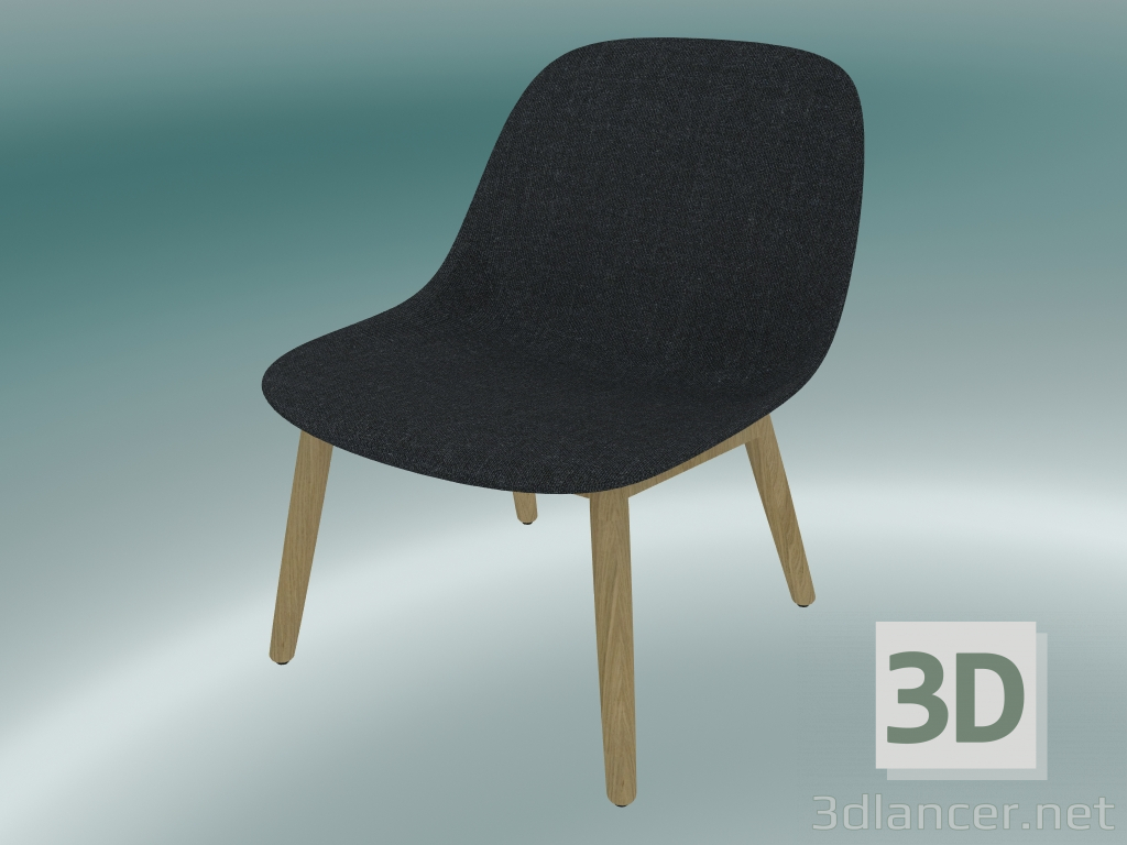 3d model Chair with wooden base Fiber (Remix 183, Oak) - preview