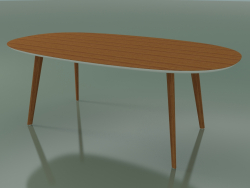 Tavolo ovale 3507 (H 74 - 200x110 cm, M02, Effetto teak, opzione 2)
