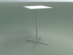 Quadratischer Tisch 5558 (H 103,5 - 59 x 59 cm, Weiß, LU1)