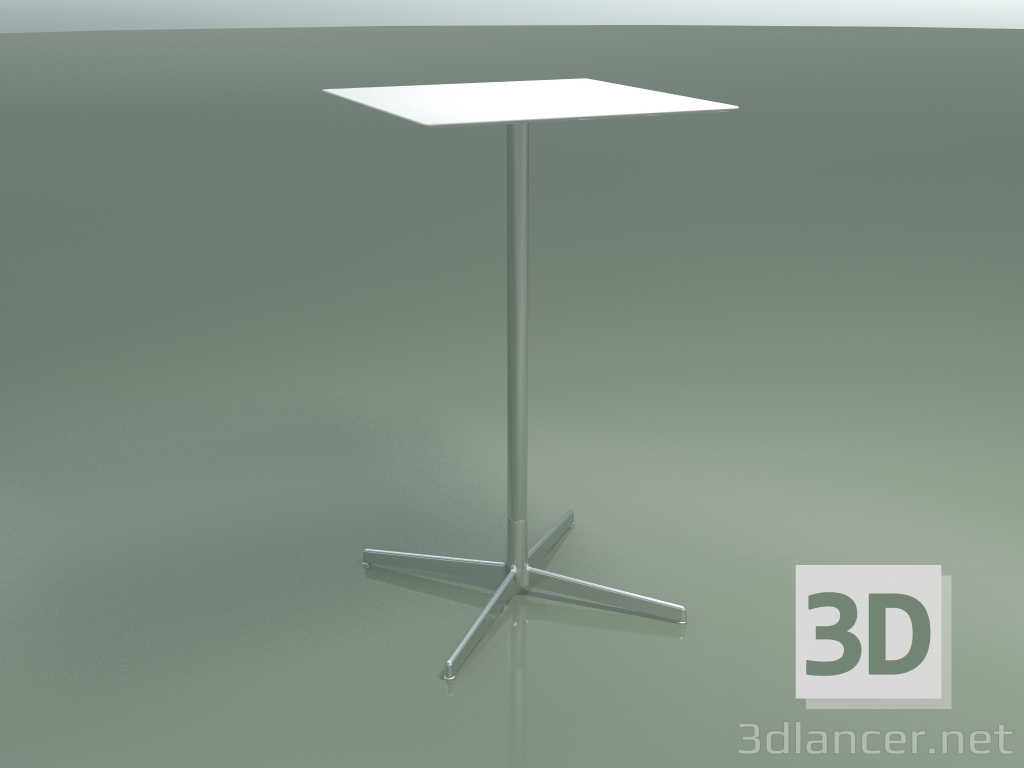 modello 3D Tavolo quadrato 5558 (H 103.5 - 59x59 cm, Bianco, LU1) - anteprima