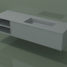 modello 3D Lavabo con cassetto e vano (06UC924D2, Silver Grey C35, L 168, P 50, H 36 cm) - anteprima