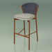 3d model Bar stool 250 (Metal Rust, Polyurethane Resin Gray, Padded Belt Gray-Blue) - preview