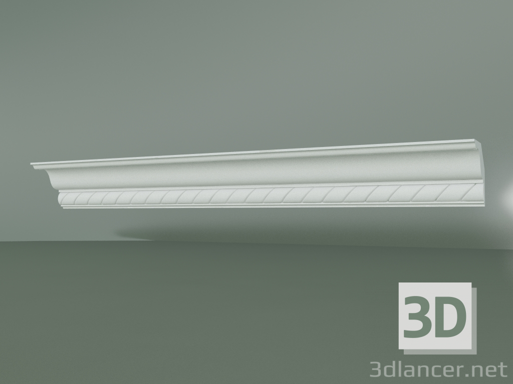 modèle 3D Corniche en plâtre avec ornement KV032 - preview