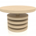 modèle 3D Table basse JT 04 (D=800x500, bois blanc) - preview