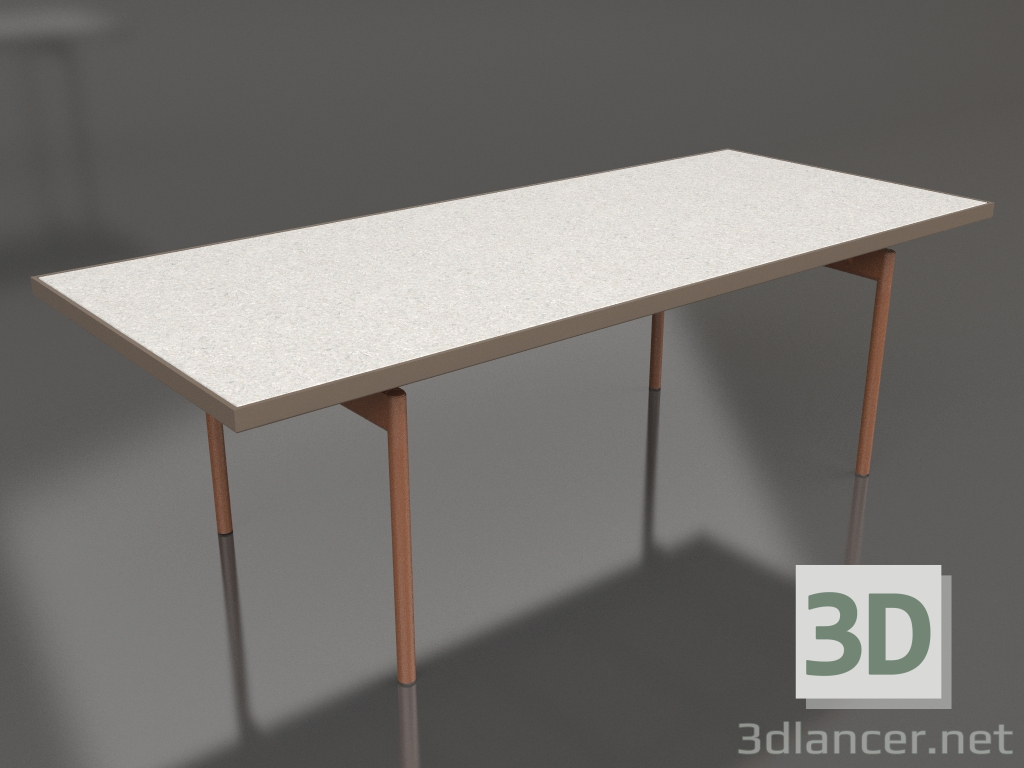 3d model Dining table (Bronze, DEKTON Sirocco) - preview