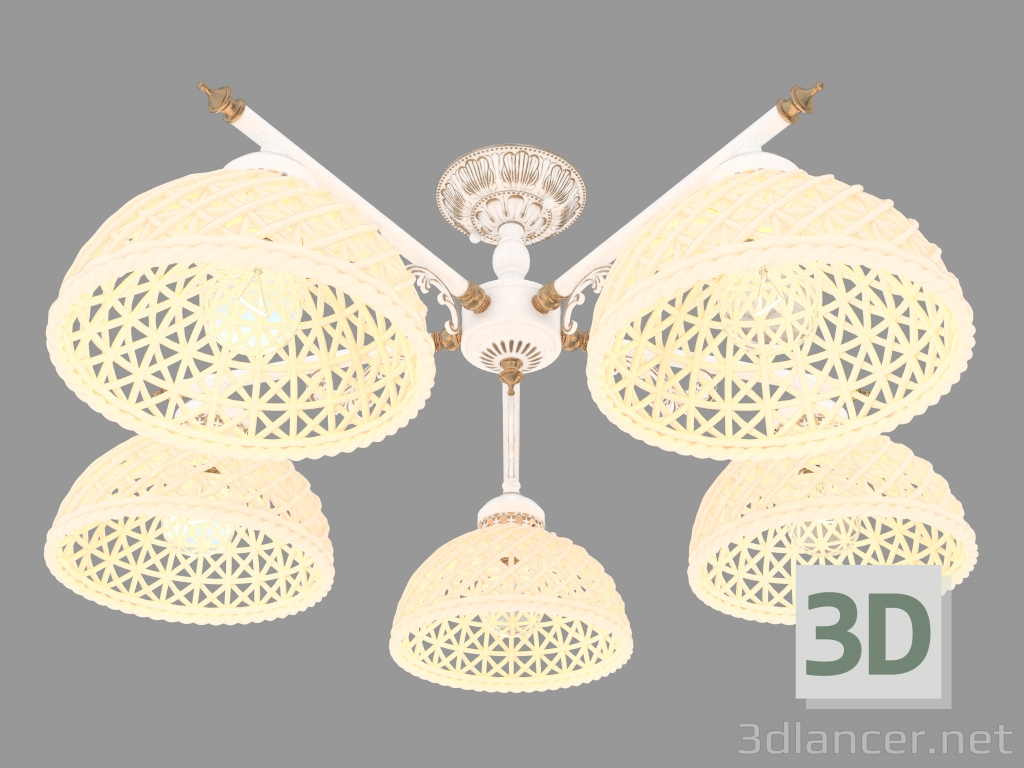 modello 3D Lampadario KERAMOS (ARM030-05-G) - anteprima
