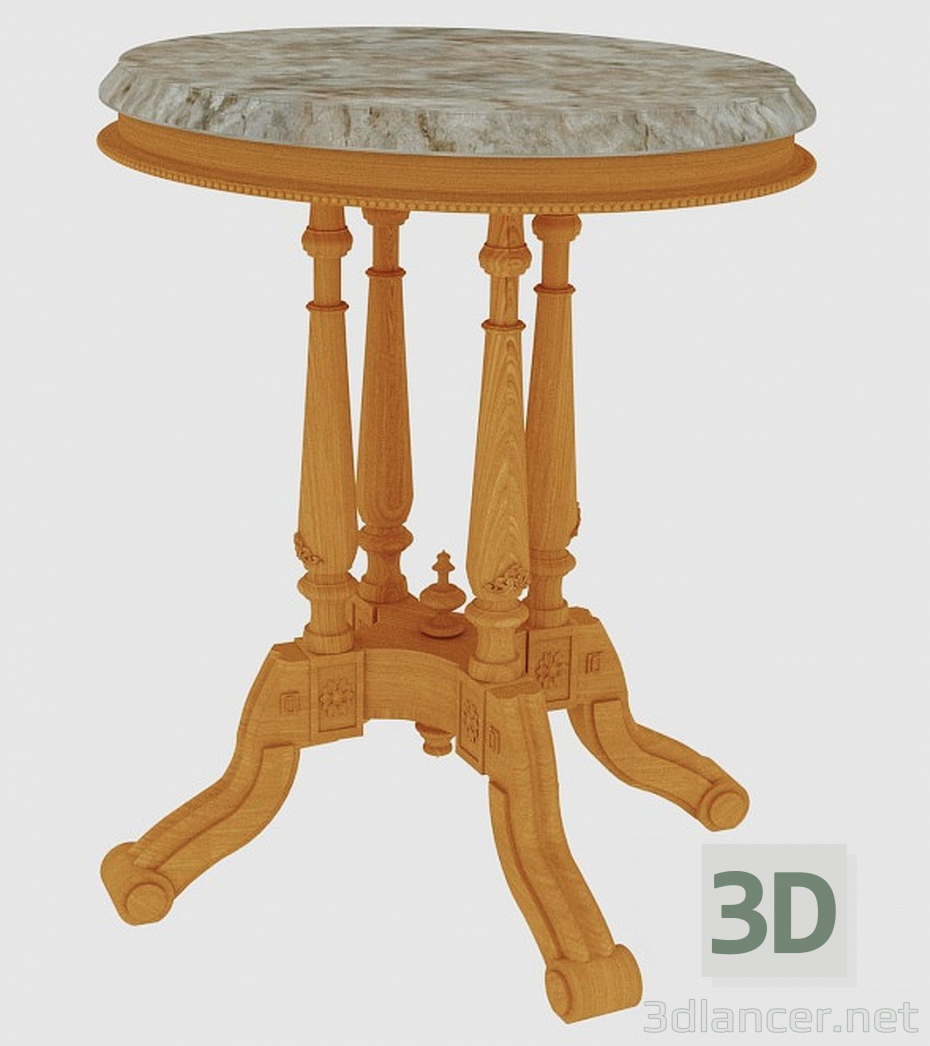 geschnitzter Tisch 3D-Modell kaufen - Rendern