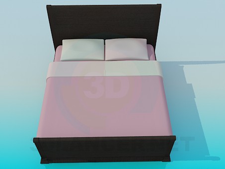 3D Modell Doppelbett - Vorschau