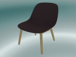 Cadeira com base de madeira Fiber (Remix 373, Oak)