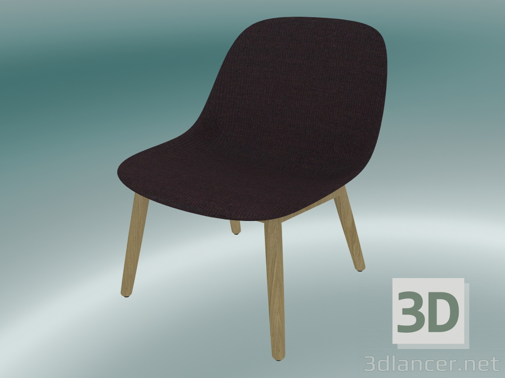 modèle 3D Chaise avec piètement en bois Fibre (Remix 373, Chêne) - preview