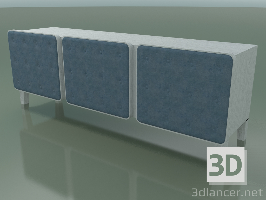 3D modeli Soyunma dolabı (68, Beyaz) - önizleme