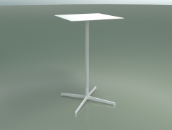 Quadratischer Tisch 5558 (H 103,5 - 59 x 59 cm, Weiß, V12)