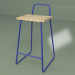 3d модель Барный стул (синий) – превью