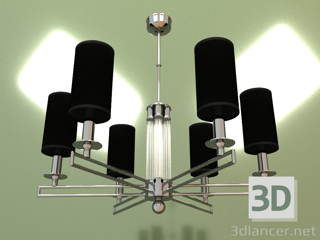 modello 3D Lampadario ABRA ABR-ZW-6 (BNA) - anteprima