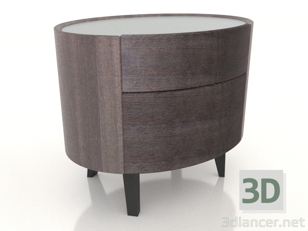 3d model Bedside table Stuart (burnt oak) - preview