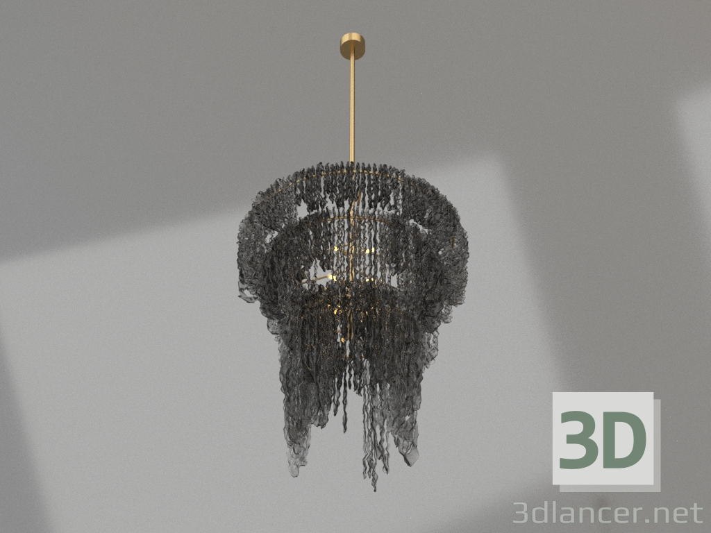 modèle 3D Lustre GRAND ESPACE NOIR - preview